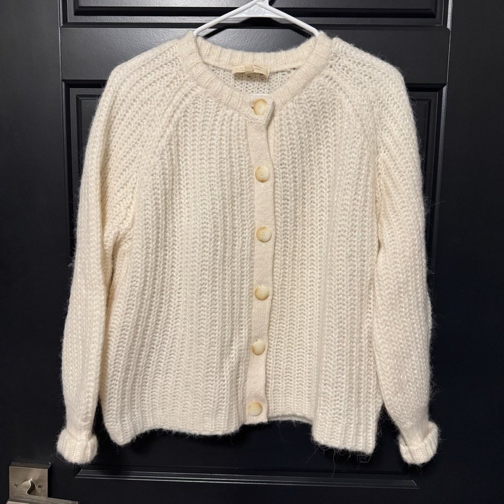 Sezane Emile Cardigan in Ecru, Small